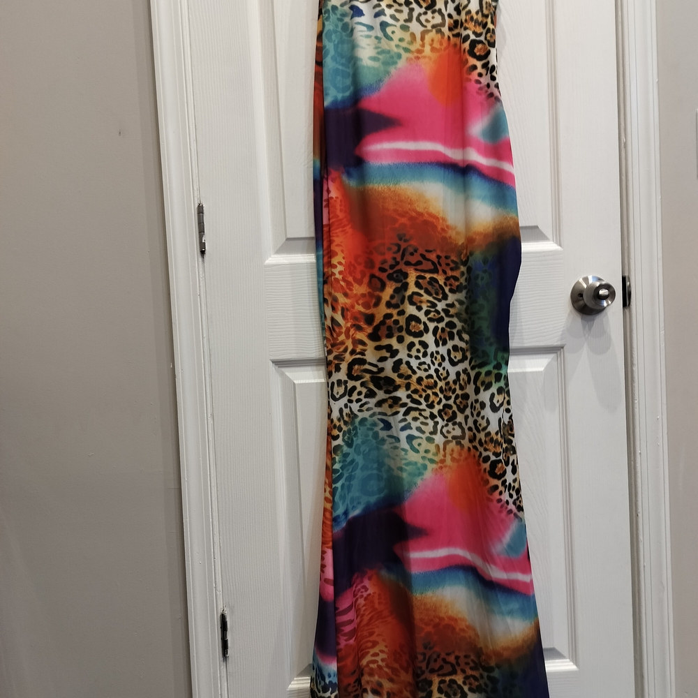 Colorful Animal Print Maxi Dress